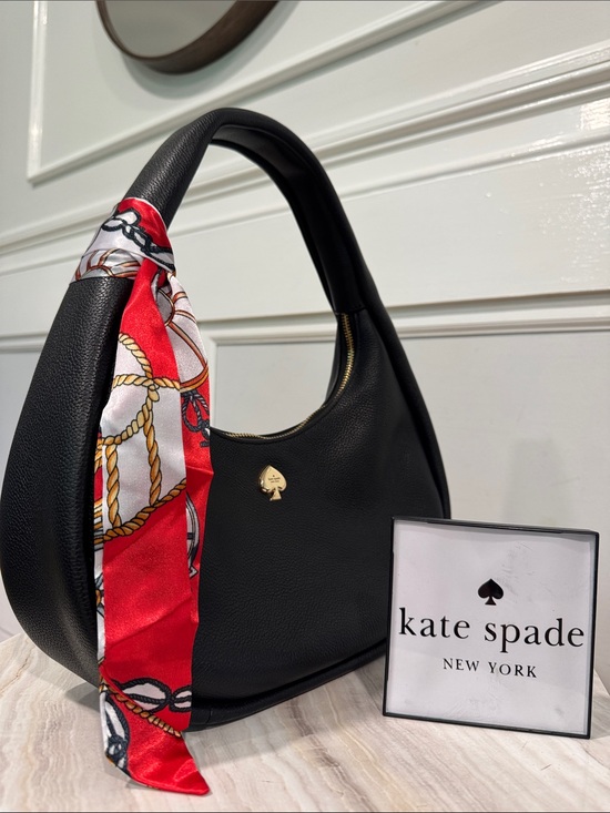 kate spade Handbags - Kate Spade Bag Kayla Crescent Black Leather Shoulder Bag